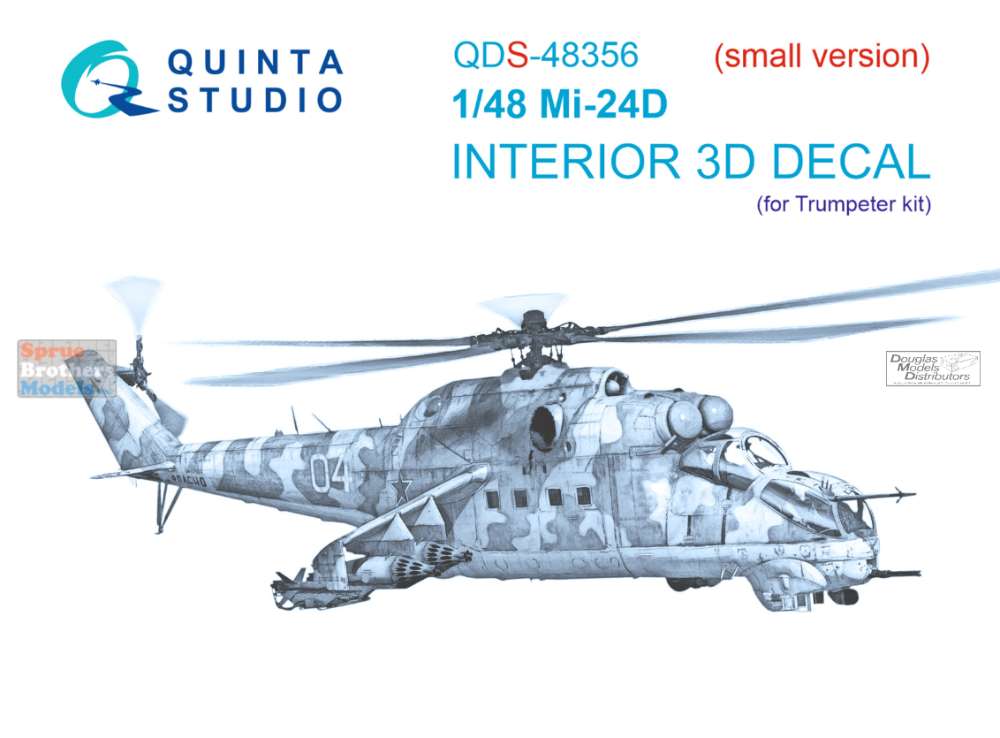 Décalcomanie Quinta studio Intérieur Mil Mi-24V imprimé en 3D et