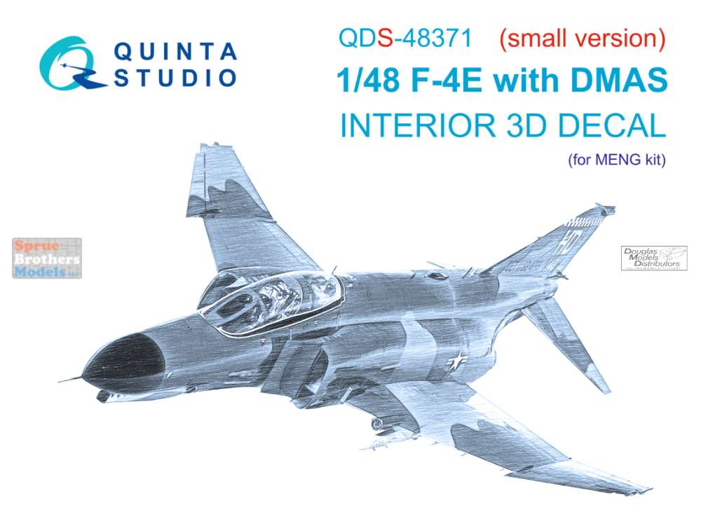 QTSQDS48371 1:48 Quinta Studio Interior 3D Decal - F-4E Phantom II Late  with DMAS (MNG kit) Small Version