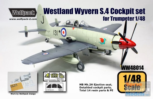 WPDWW48014 1:48 Wolfpack Westland Wyvern S.4 Cockpit Set