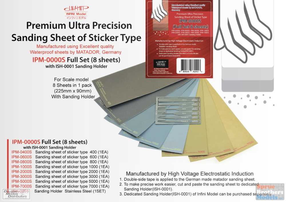 INFIPM0000S Infini Model Premium Ultra Precision Sanding Sheet of ...