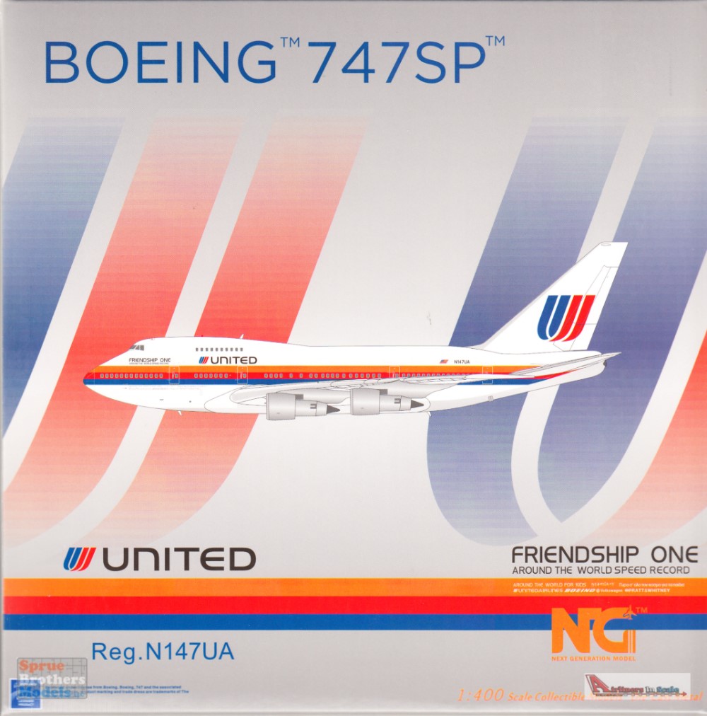 NGM07015 1:400 NG Model United Airlines B747SP Reg #N147UA  (pre-painted/pre-built)