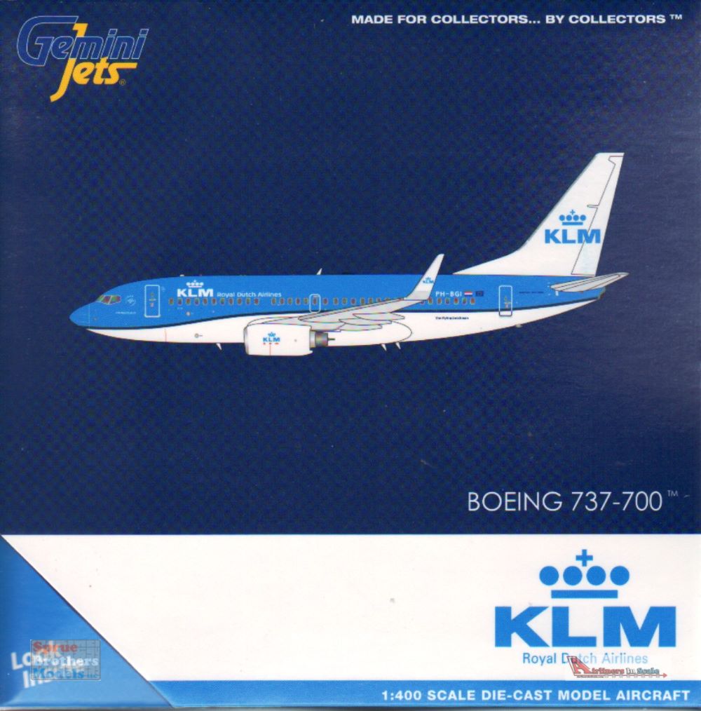 GEMGJ1998 1:400 Gemini Jets KLM B737-700 Reg #PH-BGI (pre