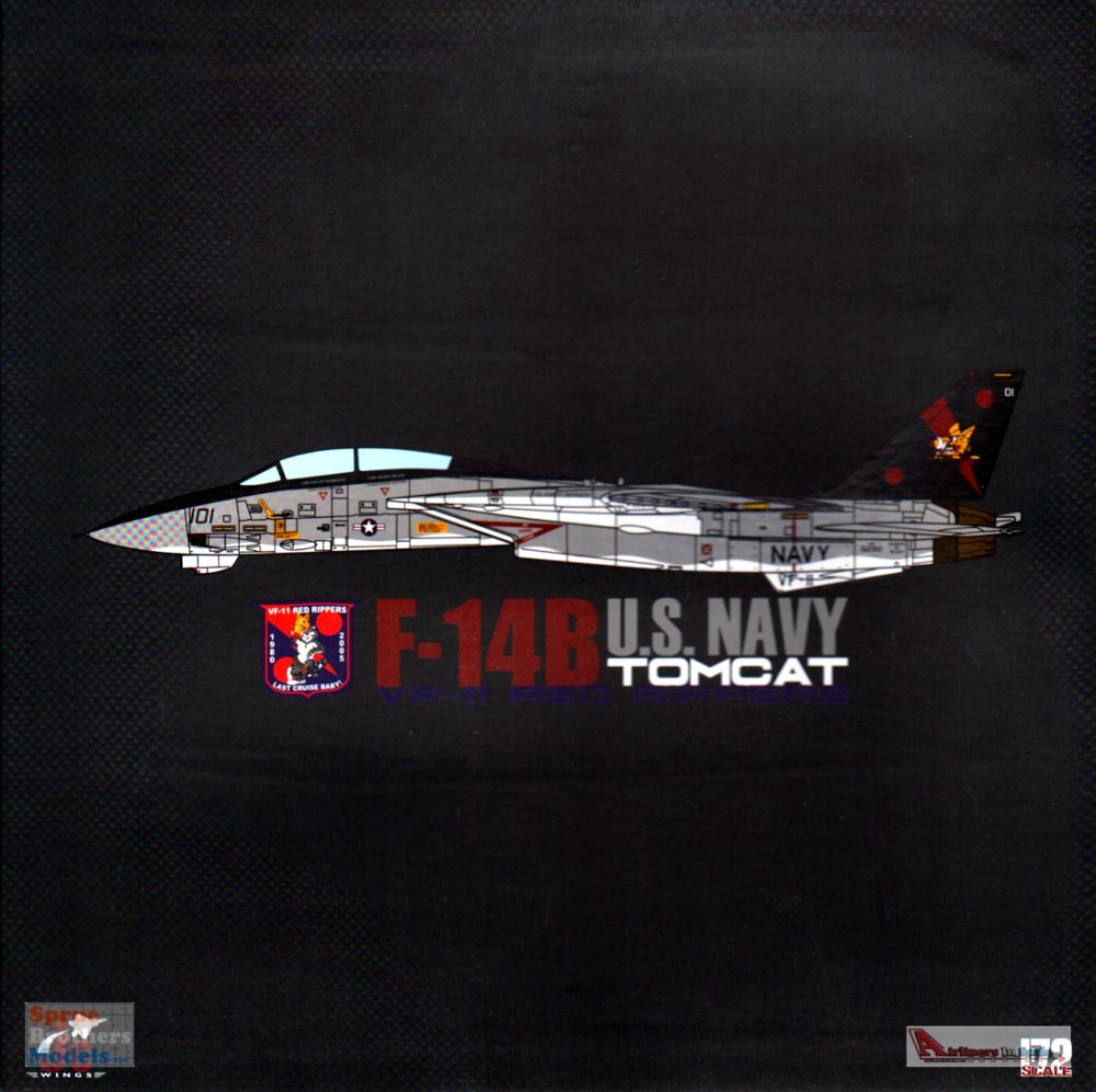 JCW72F14010 1:72 JC Wings Military F-14B Tomcat VF-11 Red Rippers 'Thanks  for the Ride' 2005 (pre-painted/pre-built)