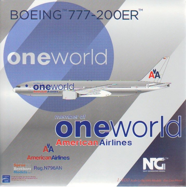 NGM72047 1:400 NG Model American Airlines B777-200ER Reg 